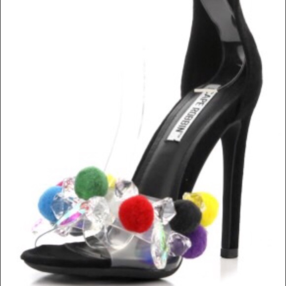 Fiesta Pom Pom Ankle Strap Heels - Picture 4 of 4